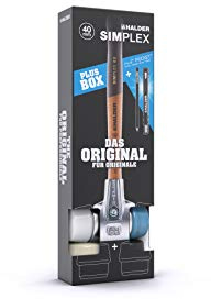 Halder Simplex 3117.040 Mallet Bonus Box Set, 12oz Blue and Superplastic Mallet w/ 1 Extra Black Rubber and Nylon Faces, Plus Carpenters Pencil and Holder