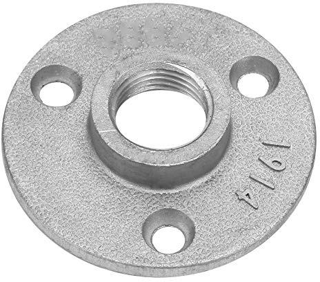 Aluminiumlegierung Bodenflansch DN15 10er Pack 3 Loch 65mm Gewindeflansch Rohranschluss mit 1/2 Zoll Gewinde für Rohrverbindung