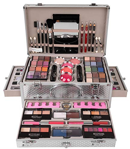 JasCherry Set de Maquillage Cadeau Coffret Complète Ensemble de Beauté Cosmétique Kit Boite Compris fard à Paupières Palette, Fard à joues et Brillant à lèvres pour Yeuxe, Lèvres Sourcil e Visage #1
