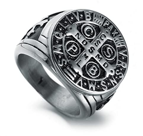Jérusalem Croix Anneau En Acier Inoxydable Croisés Religieux Mâle Médiéval Chevalier Templier Militaire Anneaux Pour Hommes Bijoux Cadeau