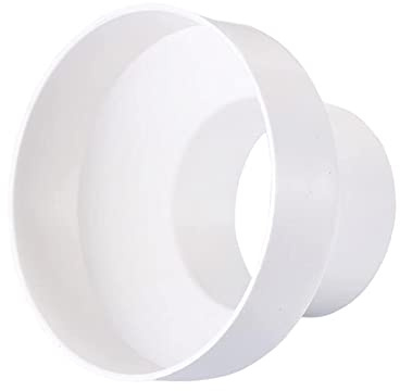 BZIHIZO Reduzierverbinder Reduzierstück für Lüftungssystem 100mm bis 150mm Reduktion Rohr Rohrverbinder Lüftungsrohr ABS Rundrohr Abluft-Rohr (100mm auf 150mm Reduzierstück)