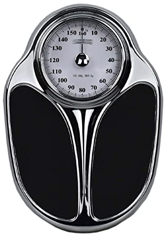 oiakus Báscula Mecánica hasta 160 Kg /352 Lbs, Báscula Personal Analógica con Diseño Retro Esfera Fácil de Leer, Acolchada, Sin Baterías, Pesaje en Kg y Lbs