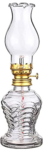 BESPORTBLE Petroleumlampe Aus Glas Öllampe Für Innenbereich Vintage-öllampe Mit Dochtdesign Retro-Laterne Mit Gutem Lichtdurchlässigkeit Einfach Zu Bedienen Reinigen