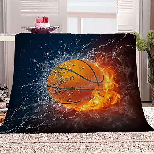 okoikfc Kuscheldecke Flauschig 220x240 cm 3D EIS Und Feuer Decke Fleecedecke - Wohndecke, Sofadecke XXL, Decke Couch Blanket, Kuscheldecke Große, Sofa überwurfdecke