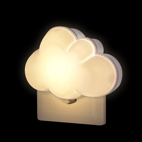 Wetry Luce Notturna da Presa Automatico LED Nuvola Lampada da Muro Lucetta Notte Bambini Lunine Notturne Cameratta Neonati Luci Cucina