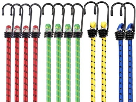 10x Expander mit Haken & Gepäckspanner - Spanngummis & Gummiseile mit Haken zur Befestigung - div. Längen - extra starker Haken - Autozubehör