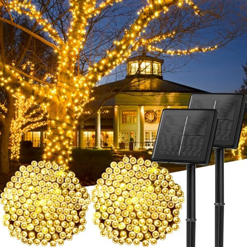 Solar String Lights Outdoor,24M/80FT 200 LED Solar Powered String Lights with 8 Lighting Modes,Waterproof Patio Lights,Solar Lights for Outside Tree Garden Balcony Gazebo Party