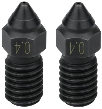 2pcs Ender 3 V3 SE gehärtete Stahldüsen Spider Hotend High Speed Düse Hohe Temperatur Kompatibel mit Creality Ender 7.Ender 5 S1 3D Drucker Zubehör Ersatz (2X 0.4mm)