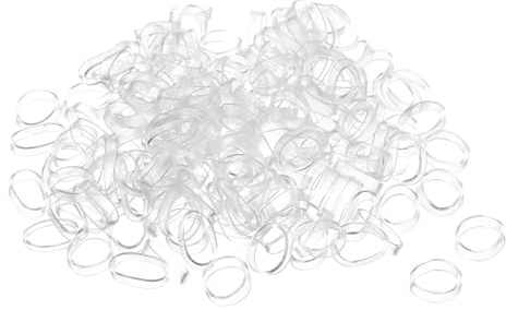QUARKZMAN 1000er Pack Gummiband Dehnbares Transparent 6mm x 2mm Haargummis | Für Zuhause und Büro