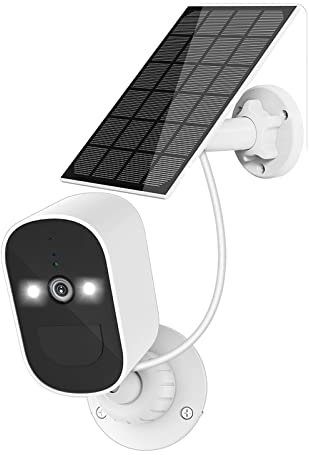 SilteD Solar Security Camera Outdoor 5MP Surveillance Solar Camera WiFi Security Outdoor IP Camera Built In Rechargeable Battery Powered Camera(5MP Add 128GB Card)