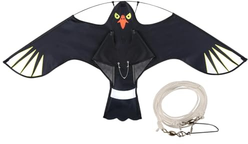 COMFOLIVING Uccelli che spaventano, i piccioni spaventano - Kit di falco volante spaventapasseri, multifunzionale scarer per uccelli che, kit volante per fattoria realistico per uccelli e falco