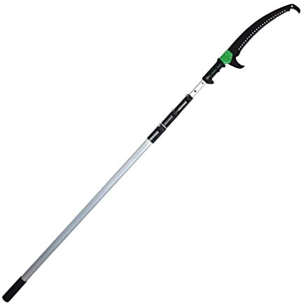 Teleskop-Beschneidung sah erweiterbarer Pole Poping Saw Tree Pruner-Pole mit Sägeblatt for Forstwirtschaft, Rasen, Gartenzweig Beschneiden(11.5ft/3.5m)