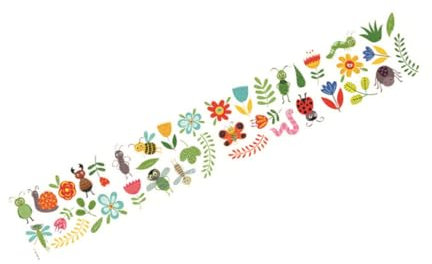 VICASKY 4sätze Cartoon Insekten Wandtattoo Für Kinderzimmer Teiliges Diy Blumen Wanddekor Selbstklebende Aufkleber Für Wohnzimmer Spielzimmer Und Klassenzimmer