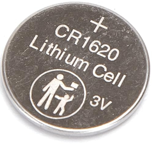 Lot de 5 Piles Bouton CR1620 3 V Longue durée idéales pour Les Montres, Les calculatrices et Les Petits appareils électroniques.
