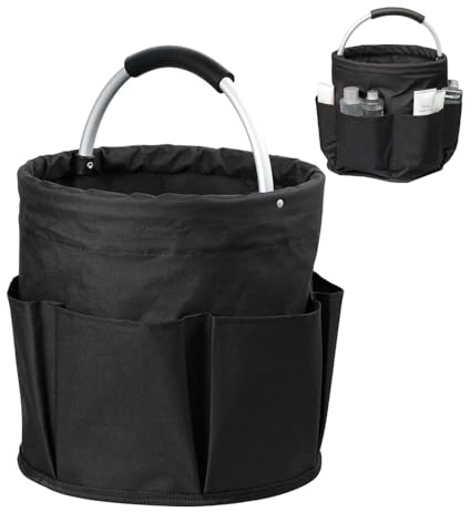 SXCCNW Cleaning Caddy with Handle, 17L Foldable Cleaning Supplies Organize | Small Tool Bag Portable Multi Cleanings Organiser Caddy, Multi Pocket Cleaning Caddy Bag for Home Kitchen Bathroom Office