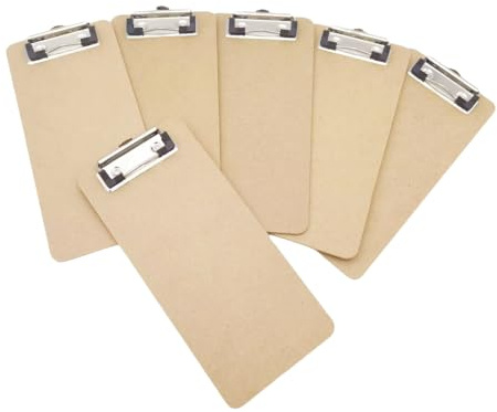 Klemmbrett aus Holz, 10,2 x 22,9 cm, Querformat, Klemmbrett mit Stifthalter, Klemmbrett für Schule und Zuhause, Bürobedarf (Braun, 10,2 x 22,9 cm)