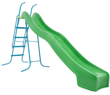 TP Toys Toboggan Ondulé L220 Cm, 3-12 Ans, 5 Marches, Vert Pomme
