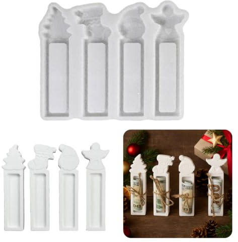 Silikonformen Gießformen Weihnachten Geldgeschenke, Silikonform Weihnachten | 4 Stück Silikonform Geldgeschenke Engel Witchtel Gips Zum Gießen Gießformen Silikon Weihnachten Baum Gießform Geldgeschenke