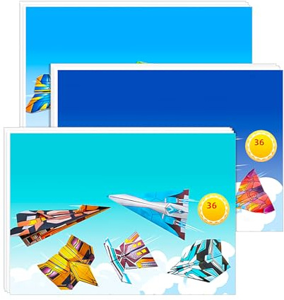 Papierflieger Set, Bastelset Mit 108 Bögen Für Papierflieger, Pädagogische Lernspiele Für Entwicklung Und Spaß Bei Kindern