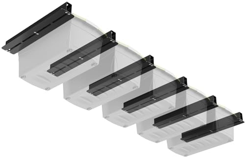 Yantuo Überkopfgaragenregal, 43,2 cm verstellbar, 6 Sets für 5 Behälter | Robustes Deckenregal, robustes Deckenregal