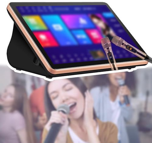 GCLCPAEN Máquina De Karaoke Profesional,500G/1t/2t/3t/4t/6t,Pantalla Táctil De 15,6,Reproducción En Línea De Youtube,Solicitud De Canciones por Teléfono/Voz,Biblioteca De 1100K Canciones 500G