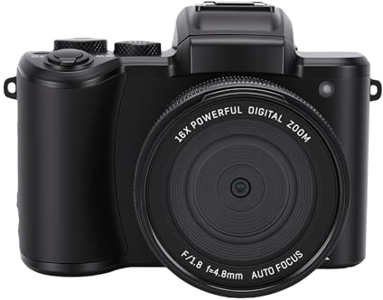 KIMISS Cámara Digital 8K, 88MP 16X Zoom WiFi Pantalla Táctil Cámara Vlog con Enfoque Automático y Estabilización de 6 Ejes Dial Giratorio 360, para Compartir en Redes Sociales