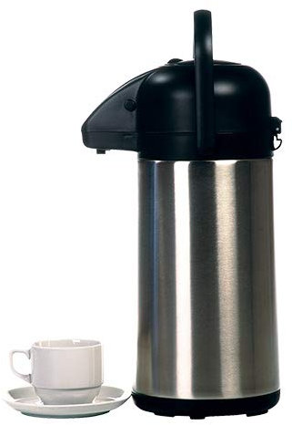 Jug Pichet Isotherme à Pompe 2.2L, INOX, Double paroi, Hauteur 35cm,