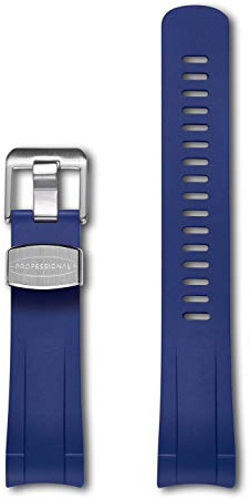 CRAFTER BLUE TD02 Uhrenarmband mit Rundanstoß Schnelllösendes weiches Gummiband Ersatz für Tudor Pelagos 25600TB, 25600TN, 25610TNL(LHD) - Hellblau
