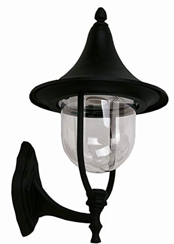 Licht-Erlebnisse Outdoor Wandlaterne MADILAH Schwarz Aluminium E27 IP43 Haus Terrasse Garten Außenleuchte Wand