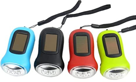 CeFurisy Lampe de poche d'urgence 1 pièce Mini dynamo à manivelle Lampe de poche à énergie solaire portable à économie d'énergie à la maison Camping en plein air