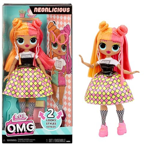L.O.L. Surprise OMG Fashion Doll - Neonlicious - With Multiple Surprises including Transforming Fashions and Fabulous Accessories – Great for Kids Ages 4+