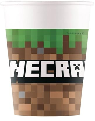 Minecraft Party Lot de 8 gobelets