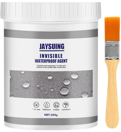 DENUOTOP 300g Transparenter Wasserdichter Beschichtungsmittel, Wasserdichte Isolier-Dichtstoff-Emulsion, Unsichtbares Wasserdichtes Mittel, für Badezimmer, Toilette, Fliesen, Wände, Dach