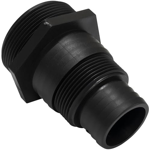 Aerzetix - C73284 - Raccordo Universale Maschio filettato per Pompa da Giardino 1 1/2 x 2 per Tubo di irrigazione da 38 a 51mm - in plastica