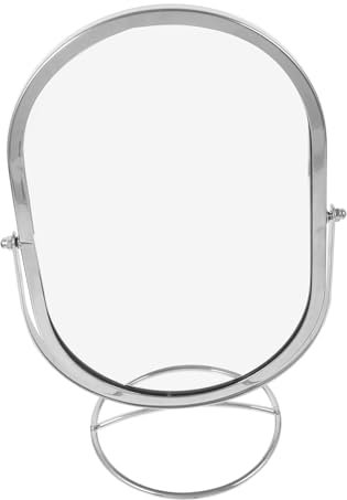 Hoement Kosmetikspiegel Mit Licht Schwenkbarer Tischspiegel Drehspiegel Für Make-up Metallspiegel Für Schminktisch Stabiler Schreibtischspiegel