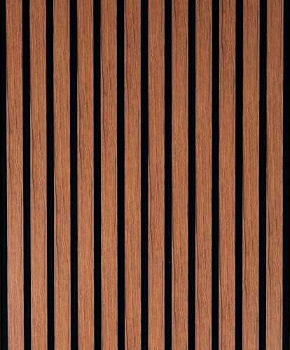 Panneaux muraux en MDF, panneaux acoustiques, décoration intérieure, panneaux / revêtements en bois 3D / 1 pièce = 1,18 m² / 1 pièce = 196 x 60 x 1 cm (02)