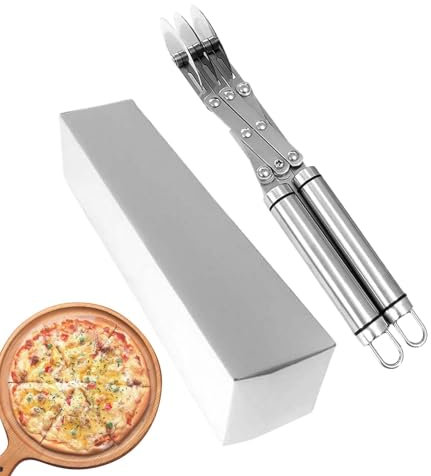 Cortador de pastelería con ruedas múltiples,Cortador de pizza con ruedas múltiples - Rueda cortadora de pizza de acero inoxidable con mango - Cortador de fideos, divisor de expandible para hornear gal