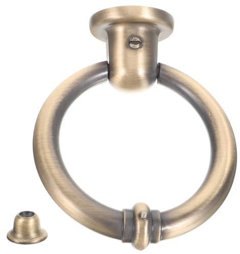 LIFKOME Battente Porta ad Anello Moderno in Lega di Zinco, 1 Pezzo | Colore Coffee, Stile Semplice e Sofisticato, per Portali Commerciali e Domestici