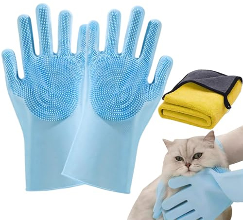 Guantes Para Bañar Perros Guantes De Seda Para Eliminar Pelo De Gato