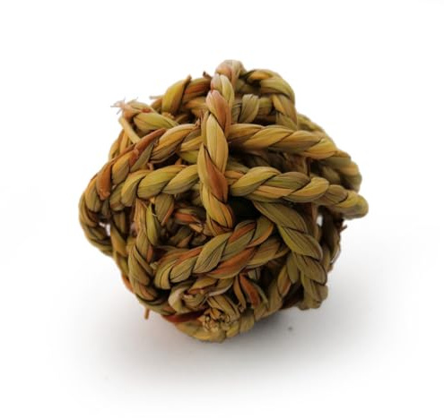 ibasenice Juego de 4 Bolas de Ratán para Loros y Pájaros Pequeños, Juguete Masticable Natural de Paja, Estimulante Mental y Físico, Adecuado para Periquitos y Cacatúas
