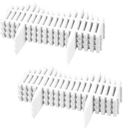 KCT 6 Packs White Picket Fence Garden Border –Interlocking Flexible Lawn Plant Flowerbed Panels – 48 Pieces Total