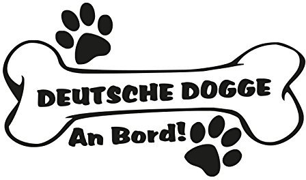 Plott Aufkleber Hundeknochen Deutsche Dogge An Bord Pfote Hund Dog Bone