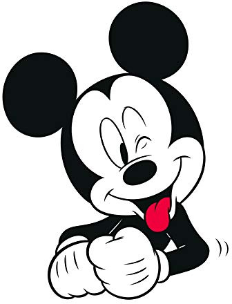 Disney Wandbild von Komar | Mickey Mouse Funny | Kinderzimmer, Babyzimmer, Dekoration, Kunstdruck | Größe 50x70cm (Breite x Höhe) | ohne Rahmen | WB036-50x70, Schwarz, Weiß