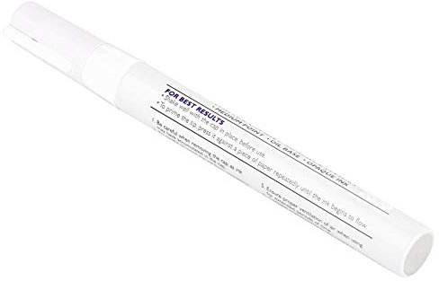 KIMISS Pluma de Pintura de neumáticos Duokon, 1 Pieza, Impermeable, Profesional, de plástico, para Coche, lápiz de Pintura, para neumáticos(Blanco)