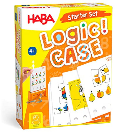 HABA Logic! CASE Starter Set 4+, Logik- & Knobelspiel für Kinder ab 4 Jahren, Rätselspiel für 1 Spieler, Reisespiel für unterwegs, Solospiel mit Selbst-Check – 1306118001