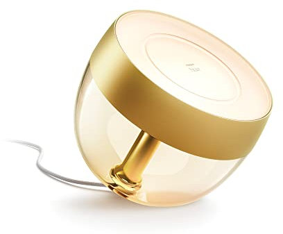 Philips Hue Iris White and Colour Ambiance Smart Table Light v4 [Gold] with Bluetooth. Works with Alexa, Google Assistant and Apple Homekit.