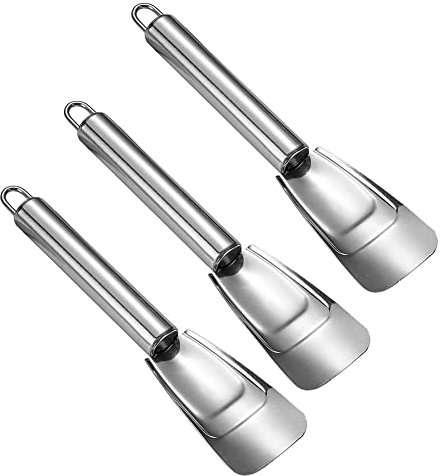 JIHUOO 3 Pcs Stainless Steel Freezer Ice Remover Shovel Fridge Ice Scraper Refrigerator Defrosting Spatul Household Kitchen Gadget