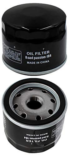 Road Passion Filtro de Aceite - Elemento Filtrante de Motocicleta 184 Compatible para Piaggio BEVERLY TOURER 400 2008 2009,500 X10 Executive 500 all models 2012 2013 2014 2015