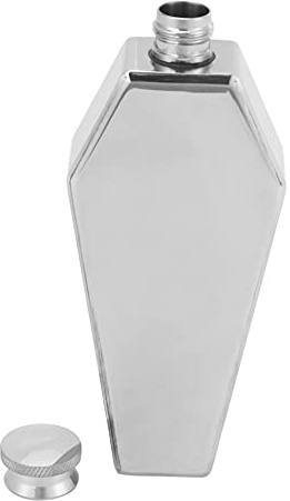 Peukerty Mini-Flachmann, 100 ml, Sarg-Form, Edelstahl, tragbar, Flagon, , Weintopf, Barzubehör, Herren-Geschenk