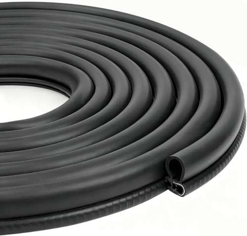 Car Door Rubber Seal, 10m Trim Rubber Weather Stripping Car Door Seal Profile Strip for Car, Boats, RVs, Trucks and Home Applications